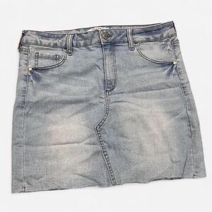 High waisted jean skirt